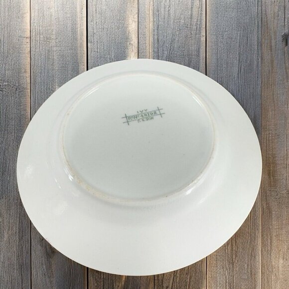 Antique R And Son Fine Porcelain Dish Plate Set 2 Dishes Plates Round IVY VTG - Picture 2 of 11